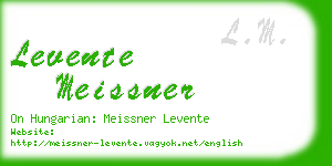 levente meissner business card